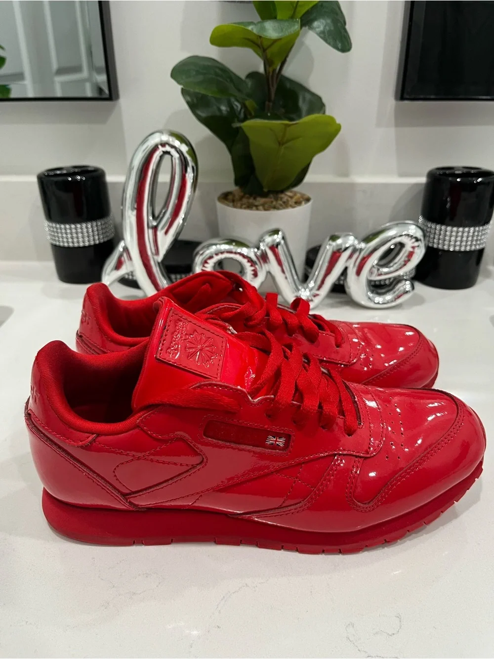 Reebok Kids' Bright Red Patent Sneakers